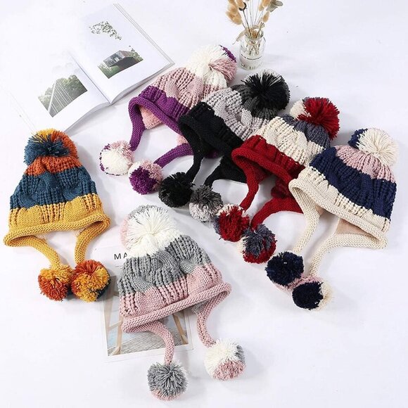 Women Winered Winter Peruvian Cover Ears Beanie Hat Ear Flaps Sherp Ski Snow main image 2